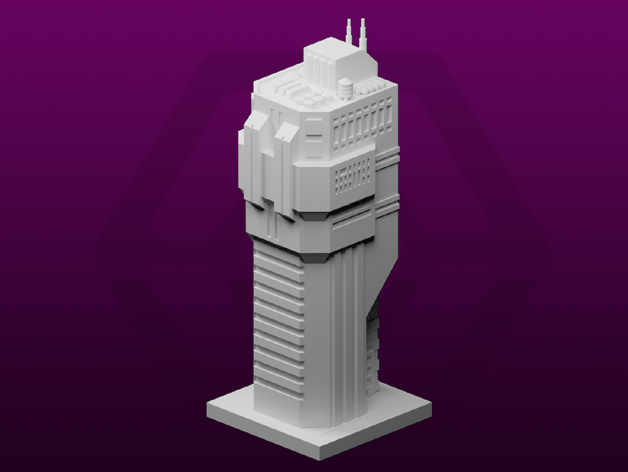GreebleCity Cyberpunk: Big Chunky Tower