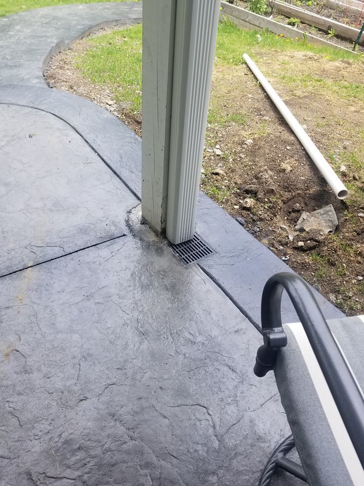 Downspout to square drain