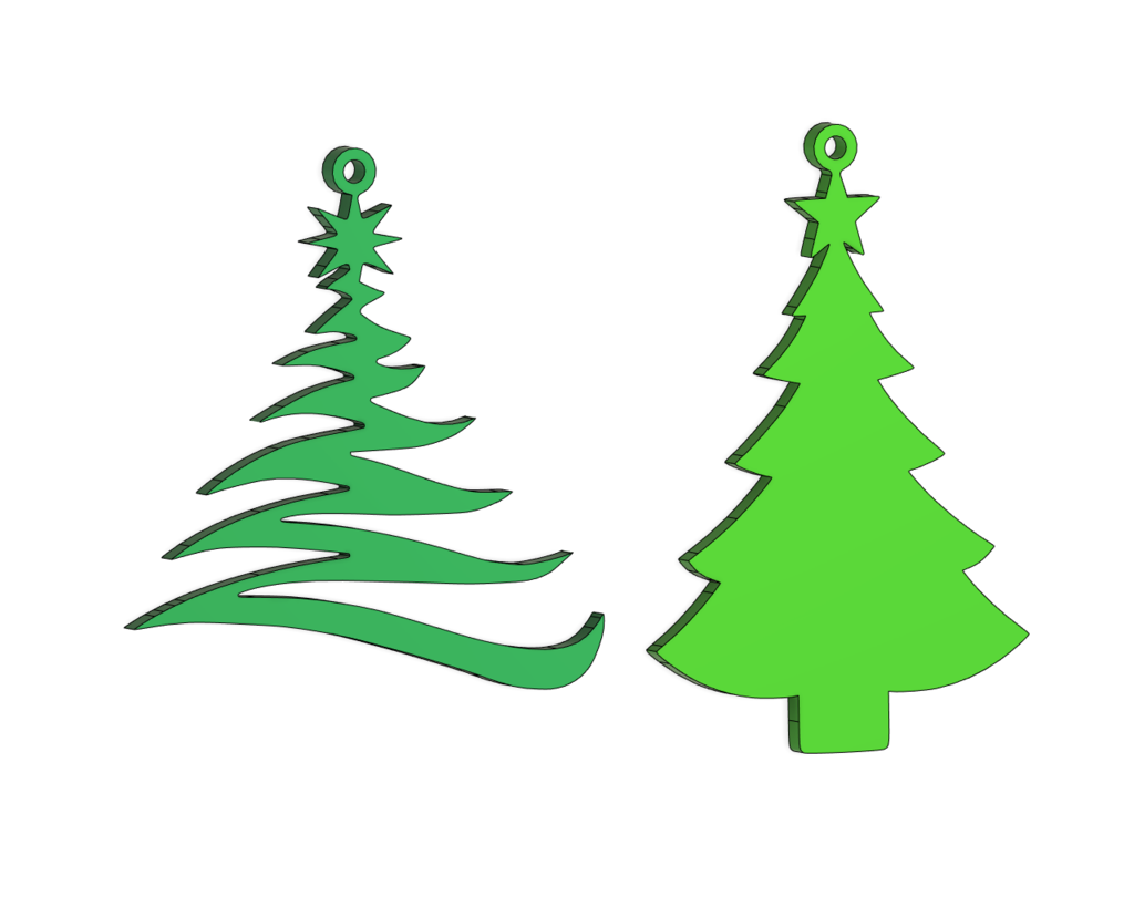 Christmas tree earrings pendant