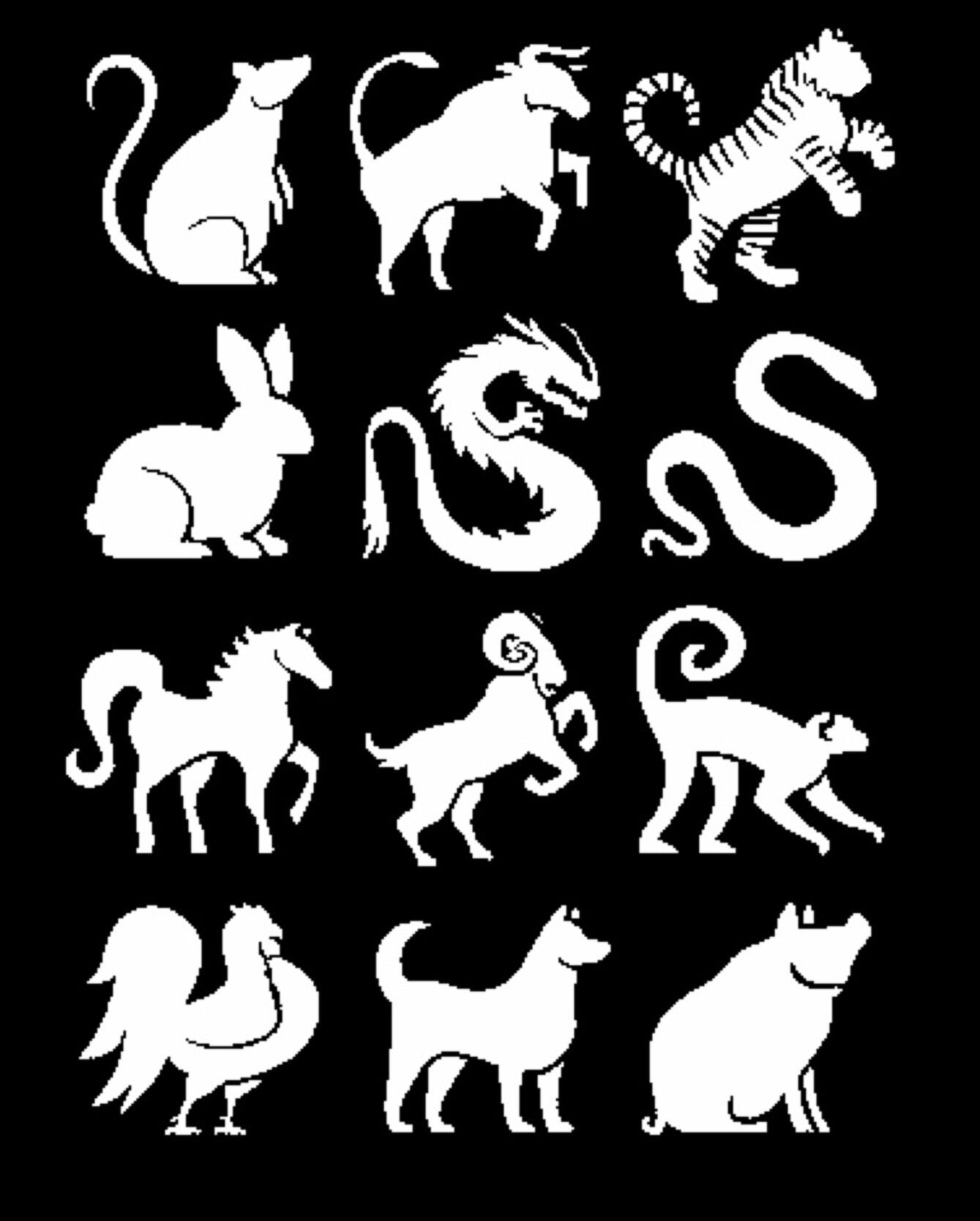 Chinese Zodiac stencil