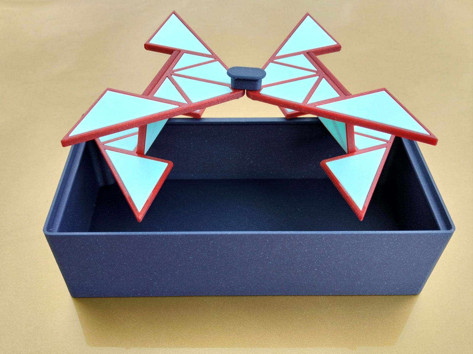 Storage Box with origami folding lids V2 (single extruder)