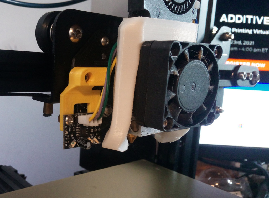 MinV2 Ender 3 Fan Shroud Mini Differential IR Height Sensor Bracket Small Light Functional Easy to Print