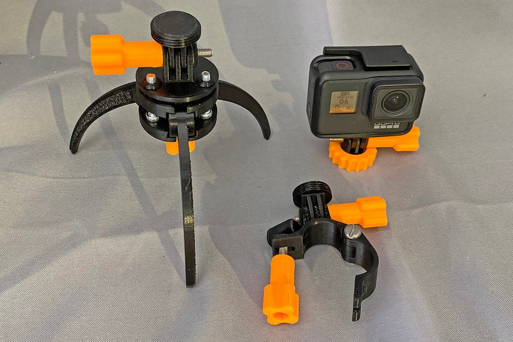 GoPro Bike and tripod atachment with  quick coupling