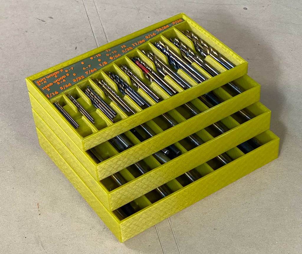 Drill Bit Organizer Trays