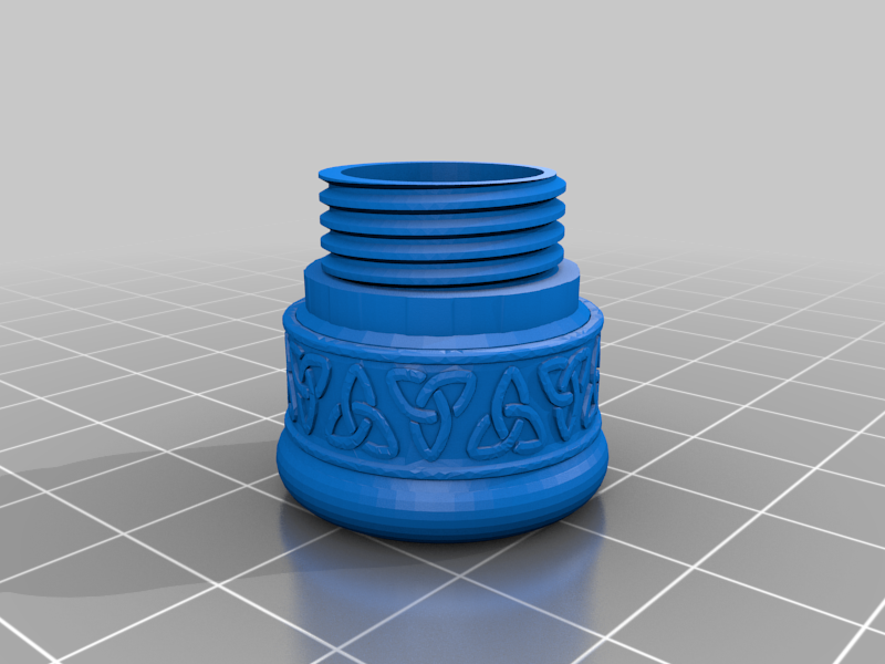 Celtic end caps for Collapsing Wand