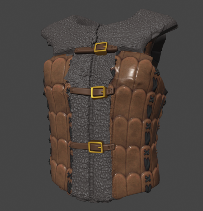 Leather Armor (Lammelar with Fur) Kitbashing
