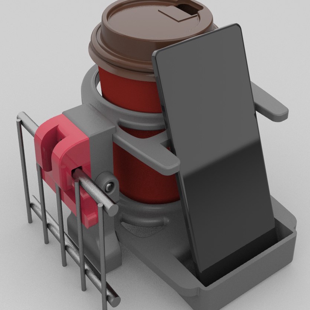 Collapsible shopping cart cup holder