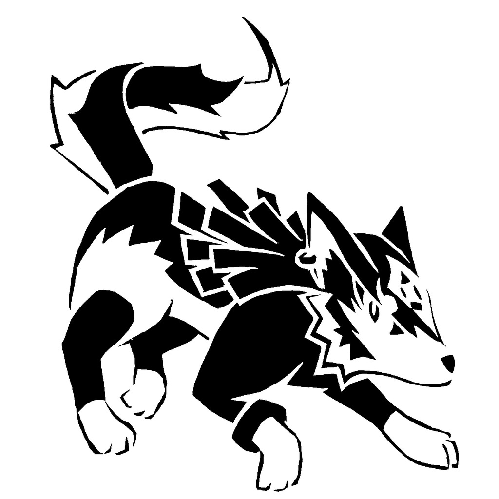 Wolf Link stencil