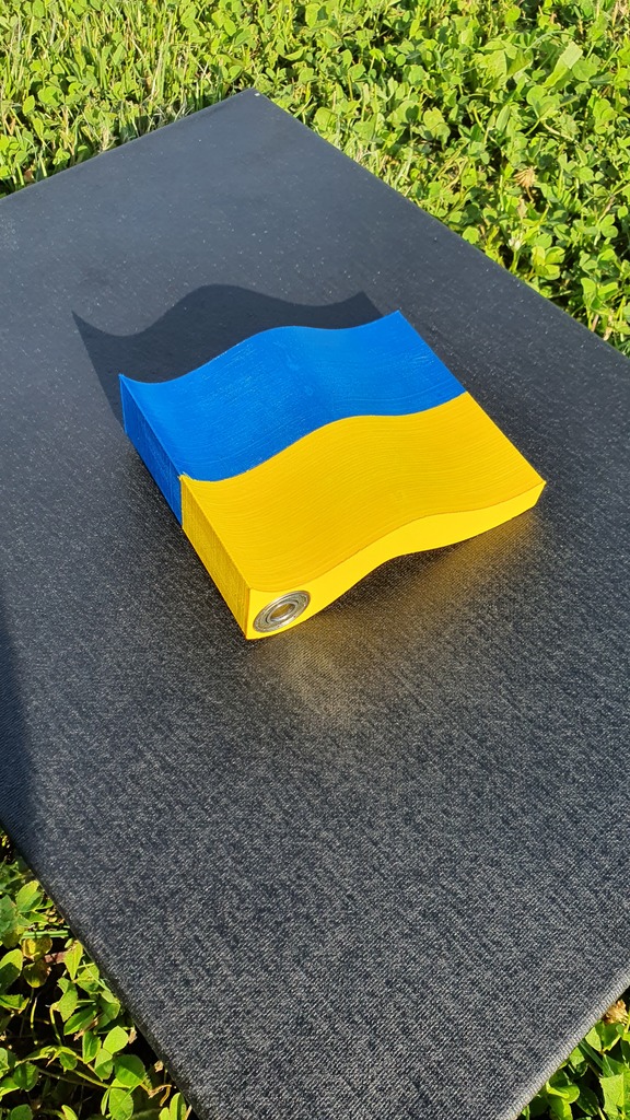Flag in two parts Ukraine flag