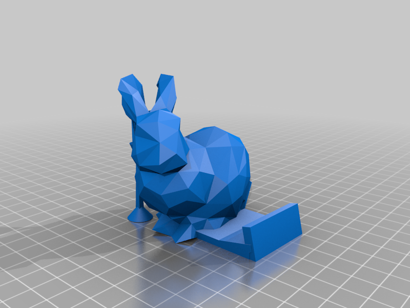 Low Poly Stanford Bunny Phone Stand