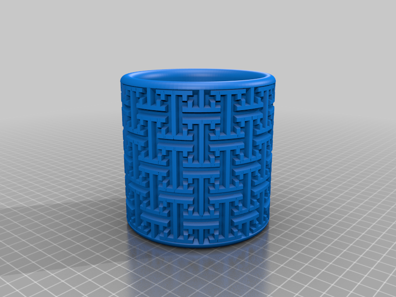 Flower pot with abstract pattern