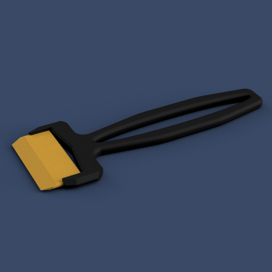 Exchangeable print scraper