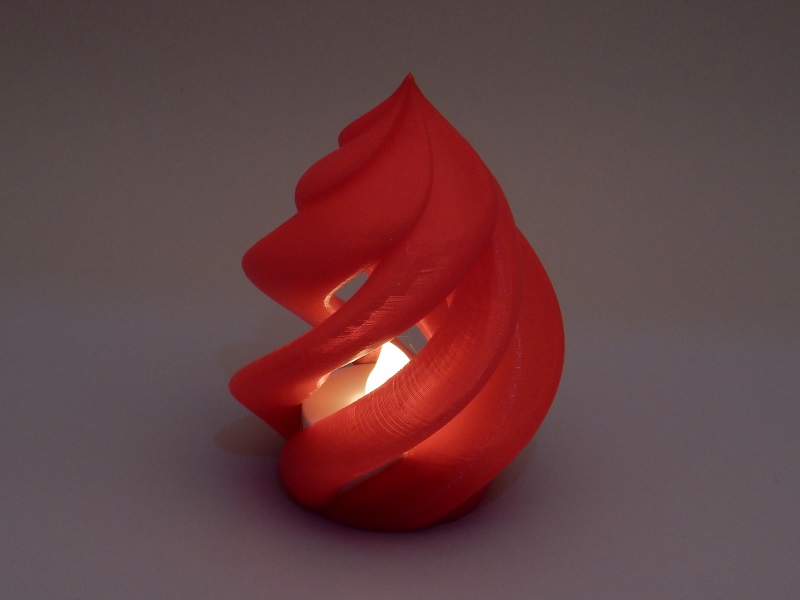 Twisting Flame for LED tealight