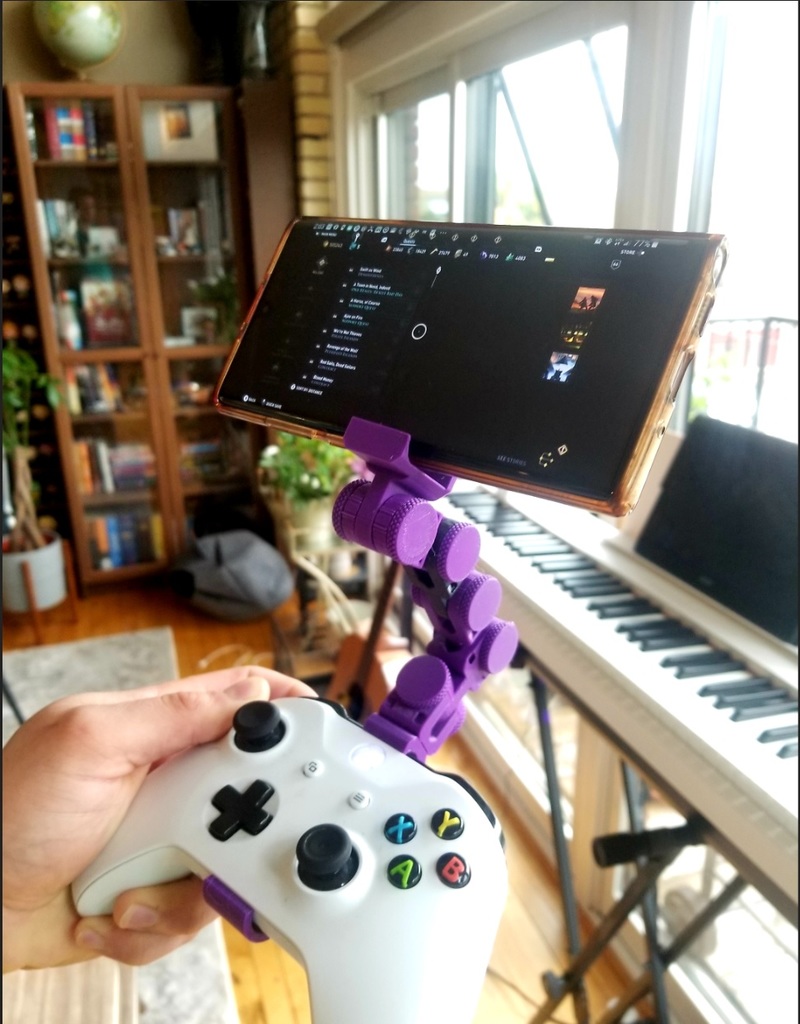 Articulating Phone Claw Attachment for Xbox Controllers - Modular & Collapsible with Popsocket Mount