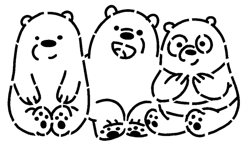 We Bare Bear stencil