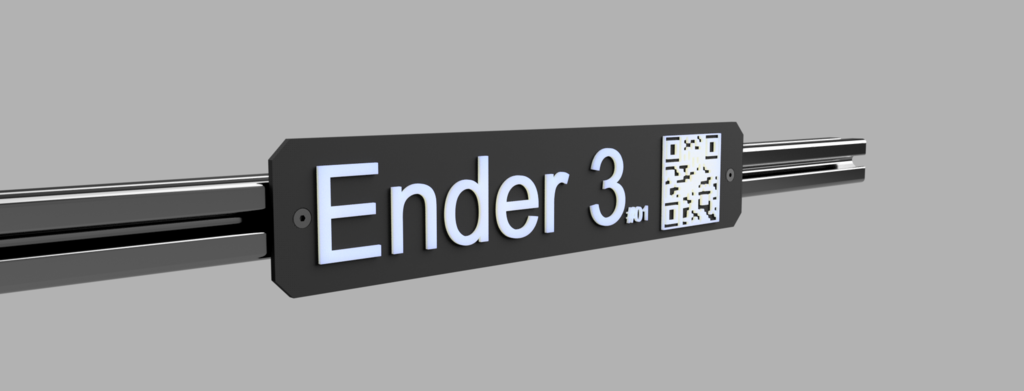 3D Printer Name Tag - For 20x20 Aluminium Extrusion