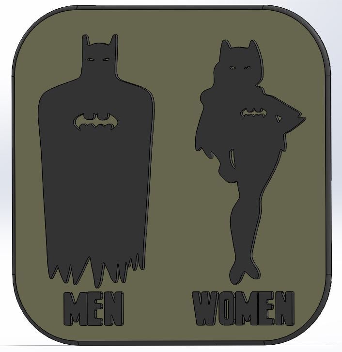Bat & Batwoman WC Sticker