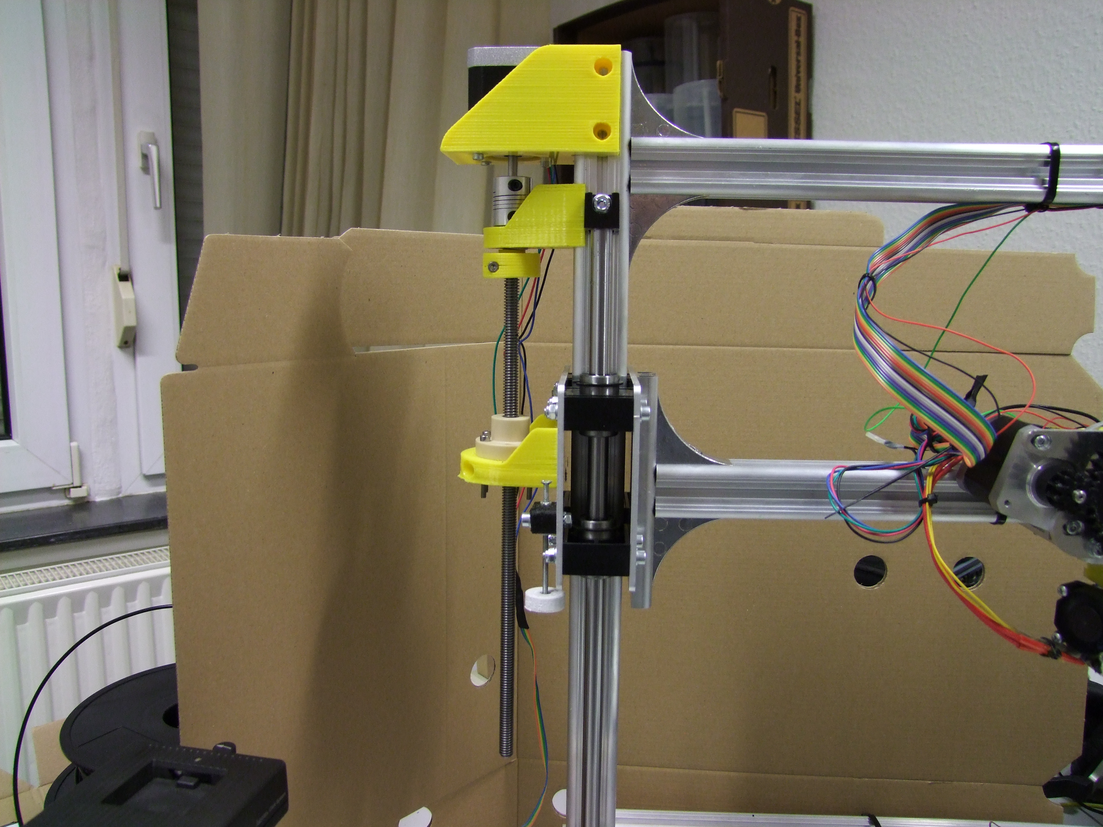 Hanging Z axis mount for Velleman K8200/3drag with velleman K8204 Trapezoid leadscrew upgrade