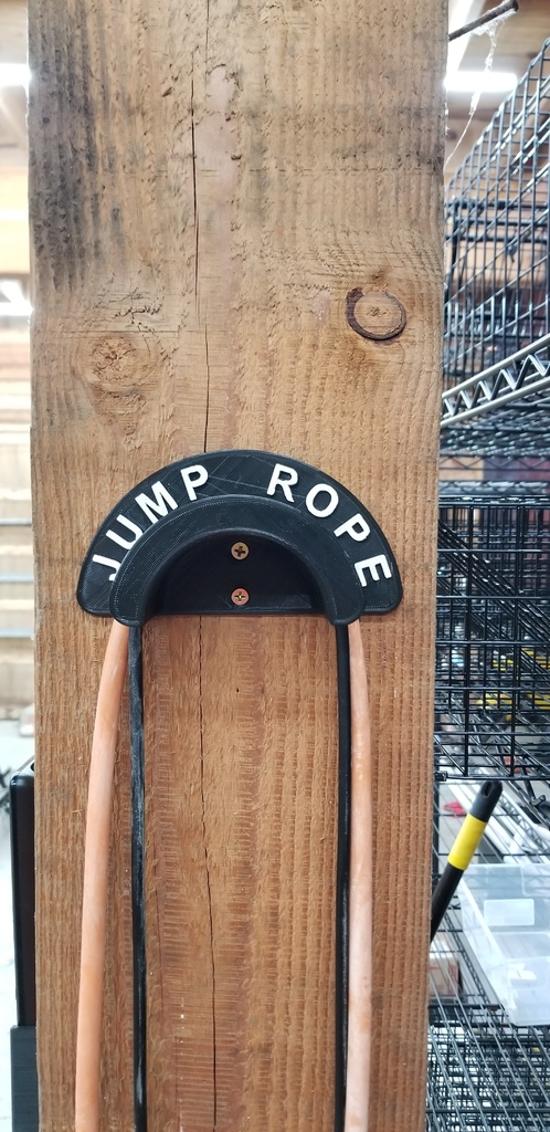Jump rope wall mount