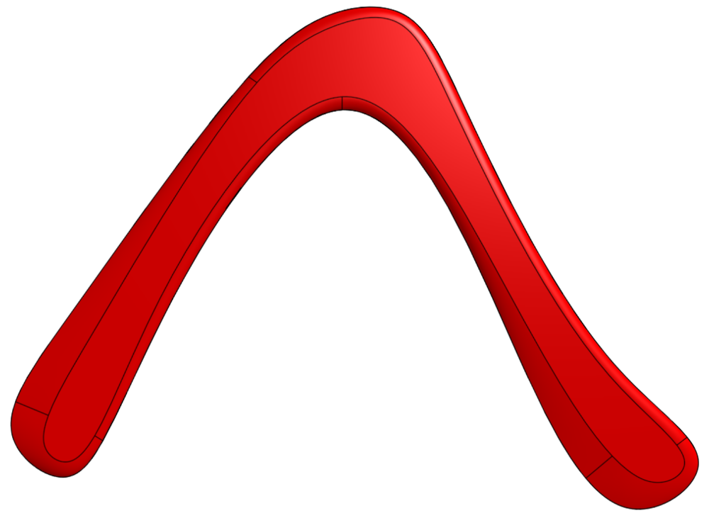Hook Shaped Boomerang
