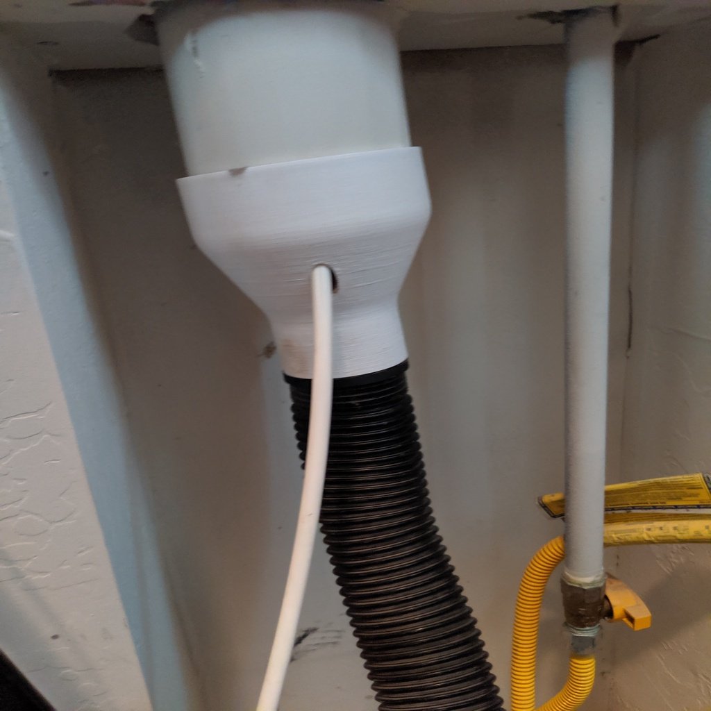 Dryer Vent to ShopVac Adapter with brush pass through