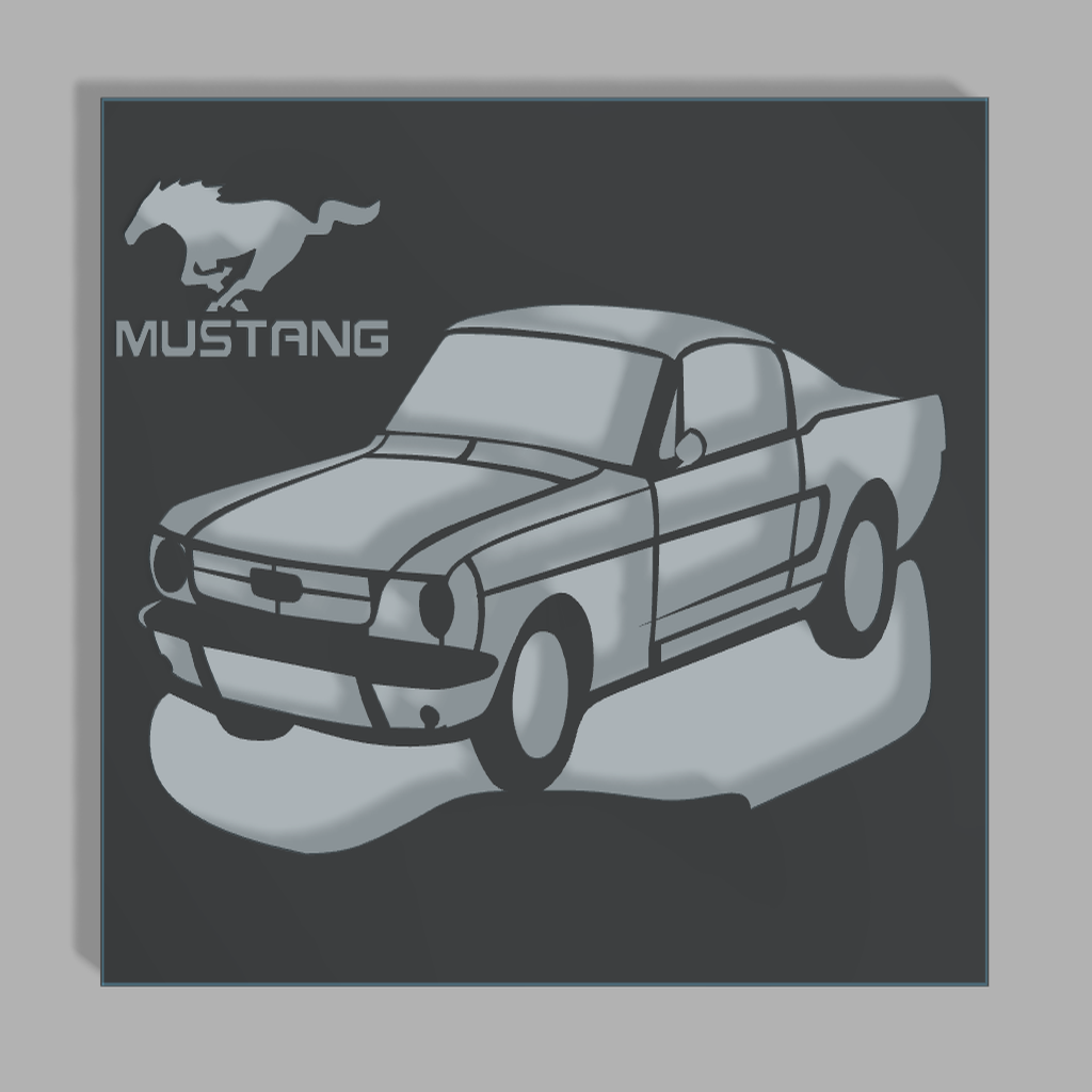 Ford Mustang airbrush stencil