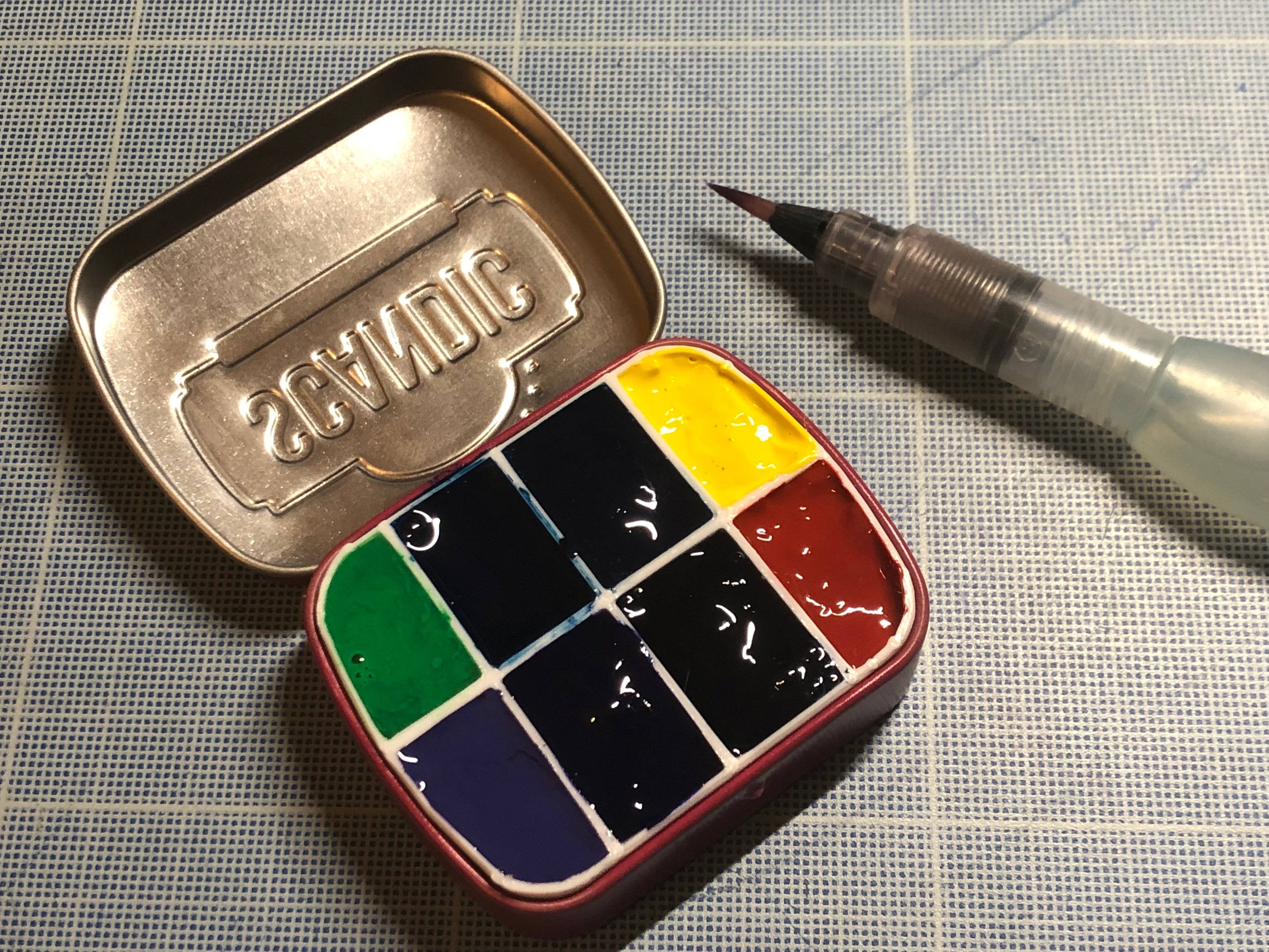 8-Cell Watercolor Palette for Candy Tin (Upcycled)