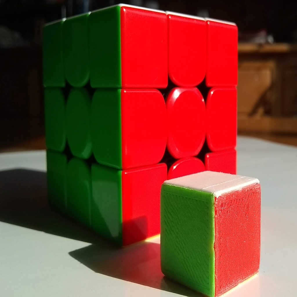 Stickerless 1x1 Rubik's Cube