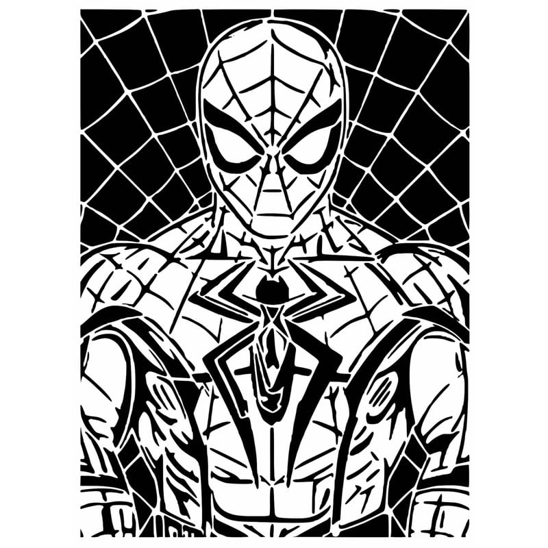 Spiderman stencil 16