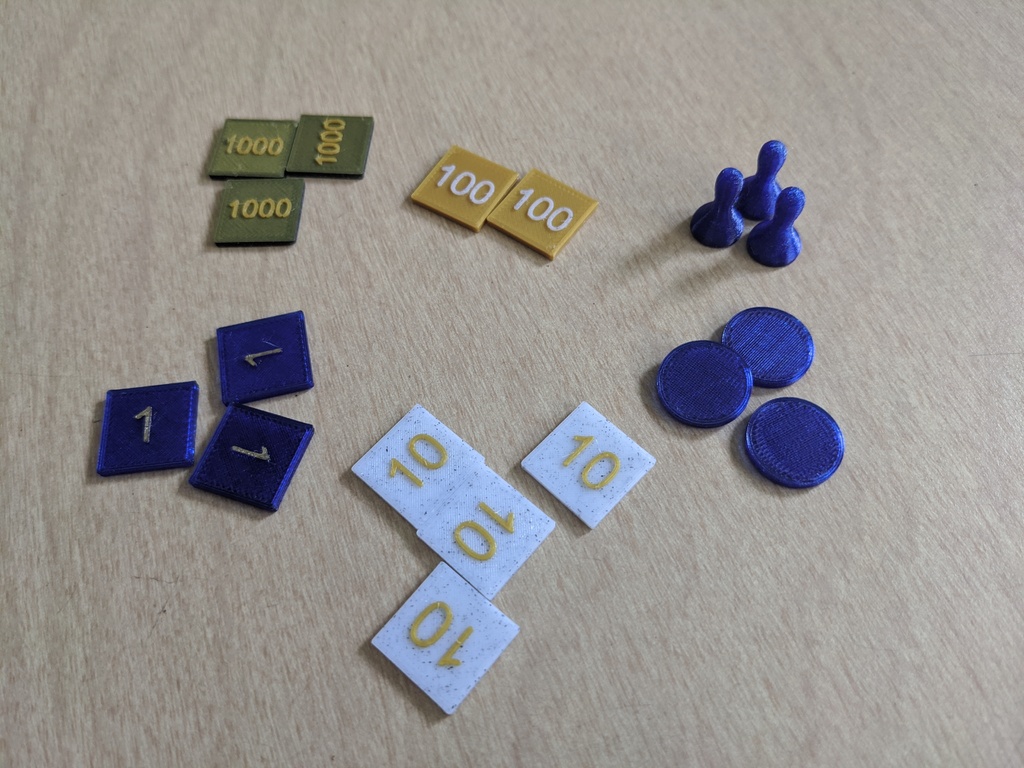 Montessori Stamp Game Pieces