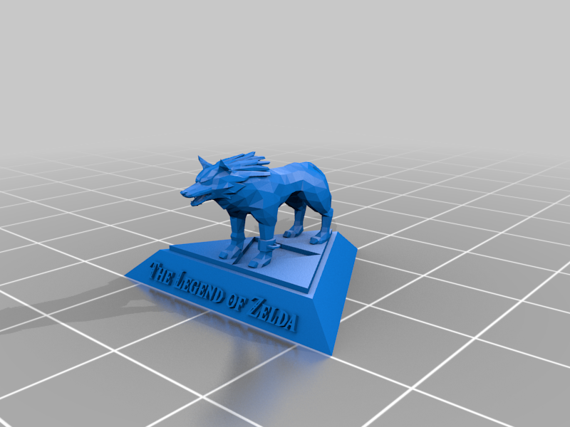 The Legend of Zelda Wolf Link with Triforce Baseplate