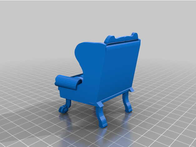 FICHIER pour imprimante 3D : salon - bibliothèque - salle a manger  - Page 4 Featured_preview_SC_tuftedchair1
