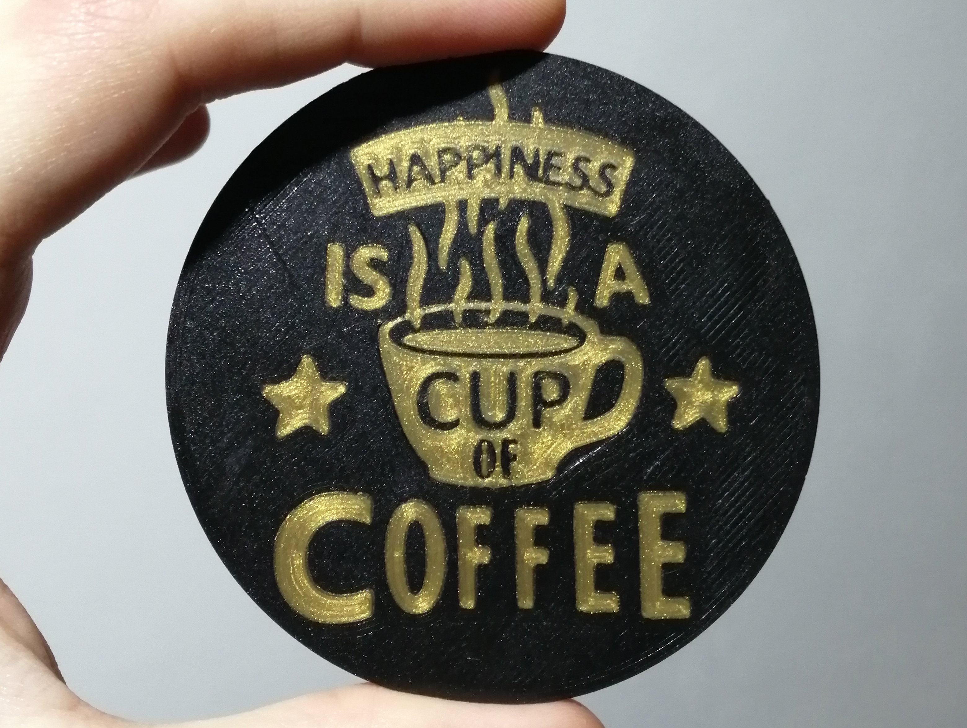 Coffee Happiness coaster - Multipass multicolor print
