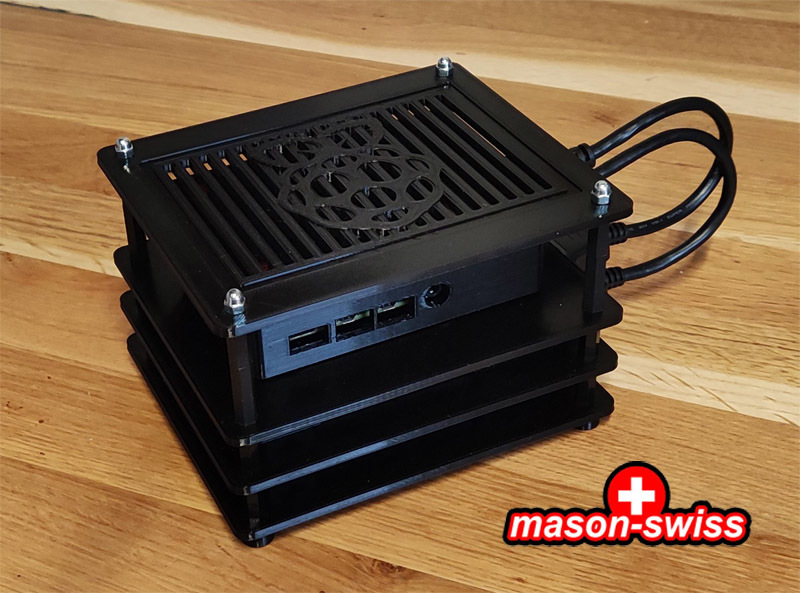 Thing ico Raspberry Pi Case for NAS with Minirack, SSD. openmediavault