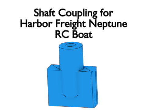 Drive Shaft Coupling for Harbor Freight Neptune RC Boat