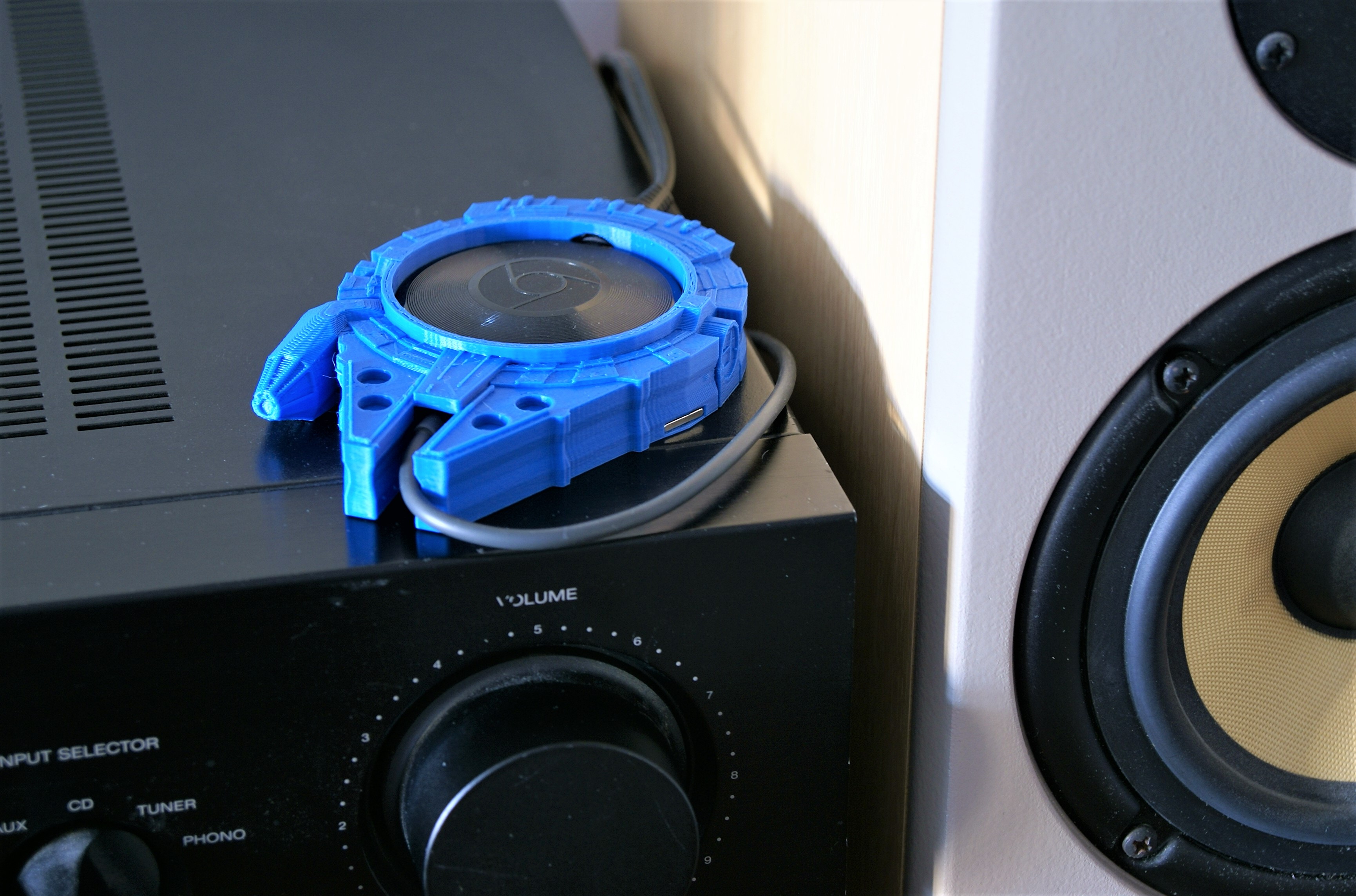 Magnetic Millennium Falcon Chromecast Audio Holder