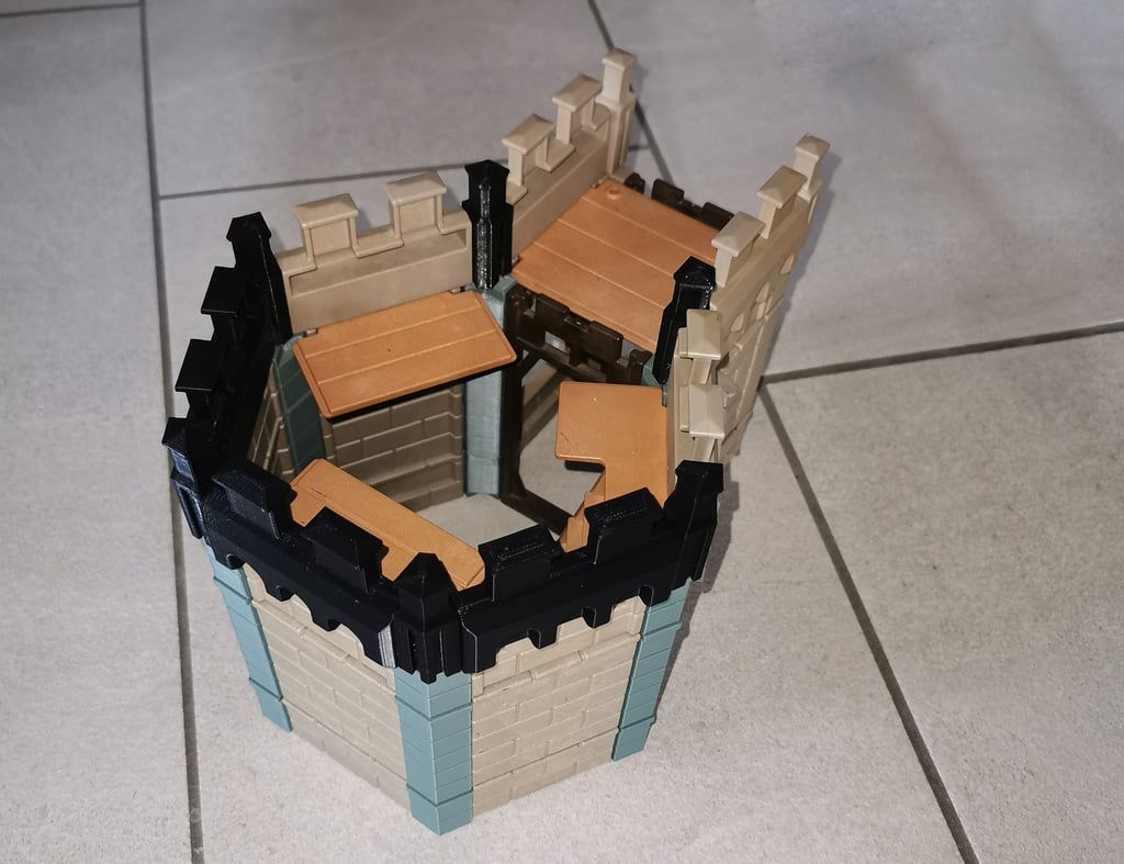 Playmobil castle battlements hexagon connector