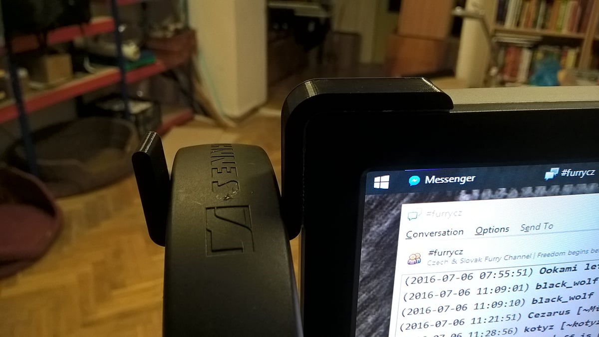 Headphone Holder for Dell U2412M Monitor
