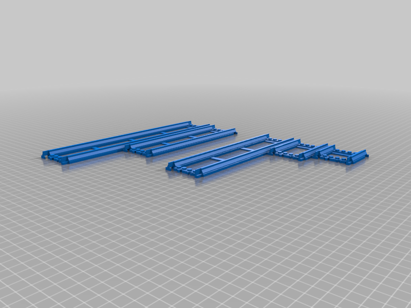 My Customized Lego City Train Track compatible straight OpenSCAD  smuk version