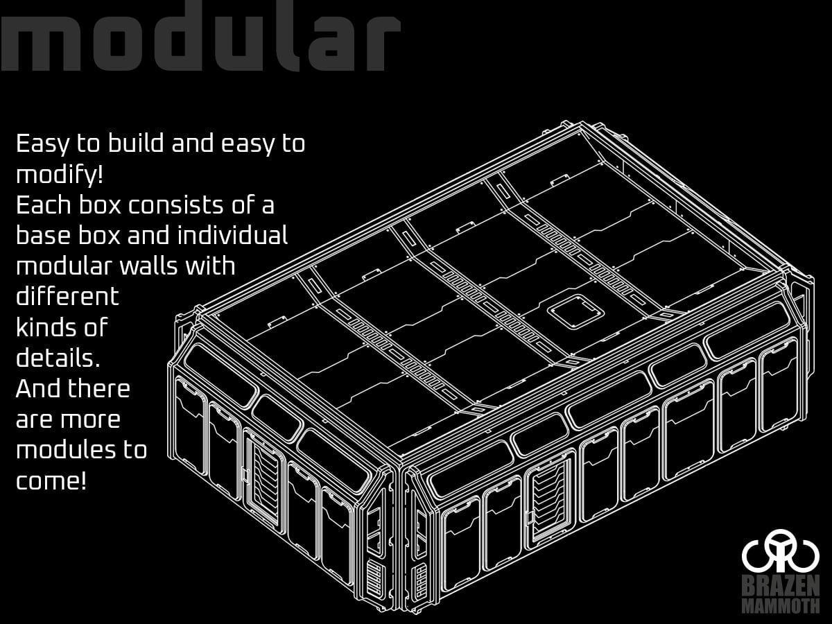 Lasercut Sci-Fi Tabletop Box
