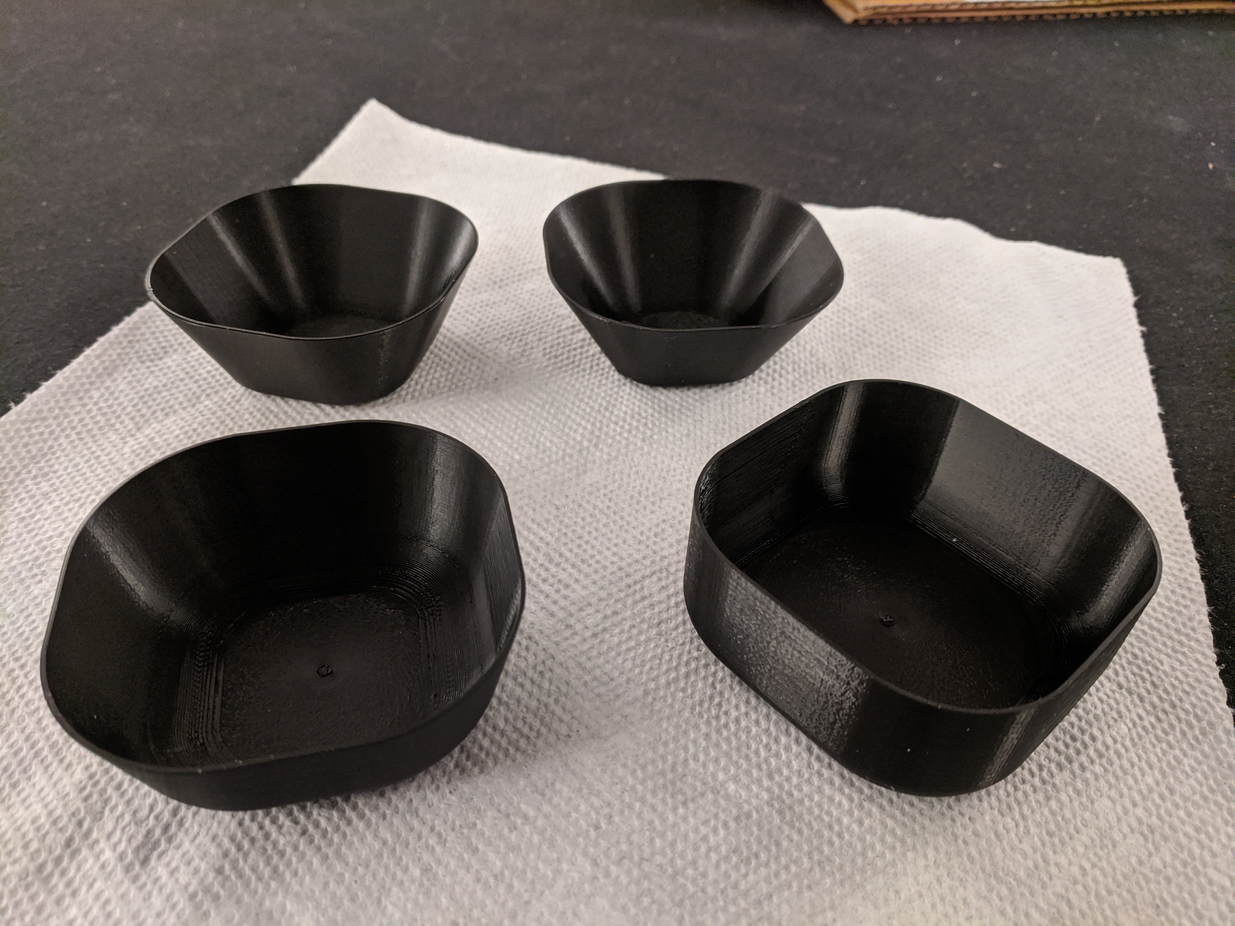 Many small bowls for collecting things