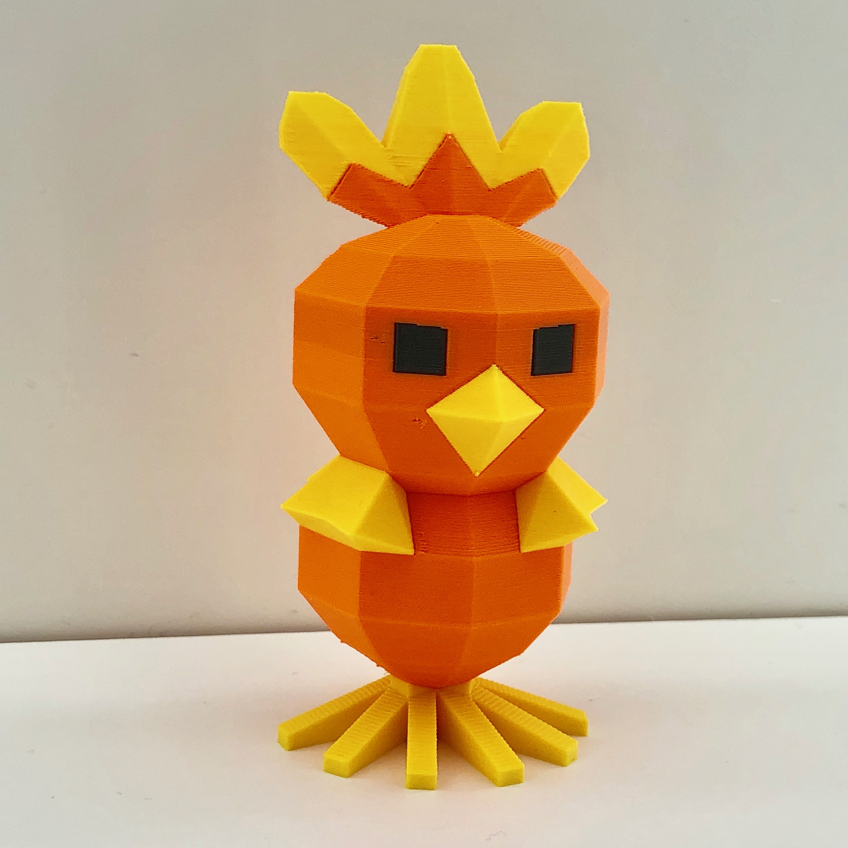 Low Poly Torchic - Multi color - Dual extruder - Multi material - Palette