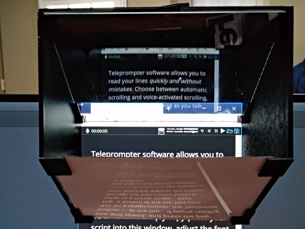 Computer screen teleprompter