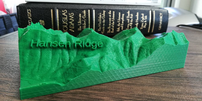 Hansen Ridge Topographical Trail Map