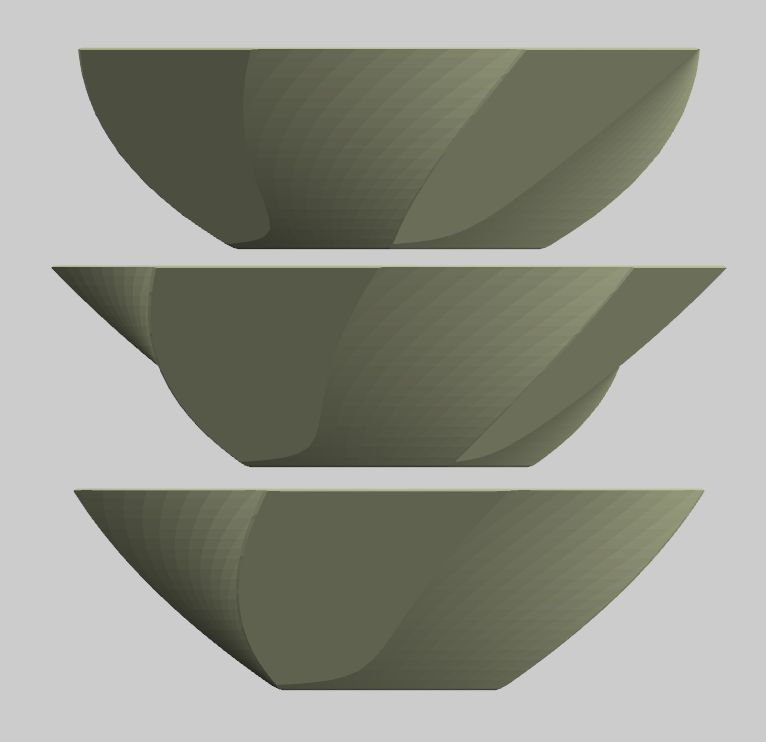 Bowl Modern Irregular Twisted