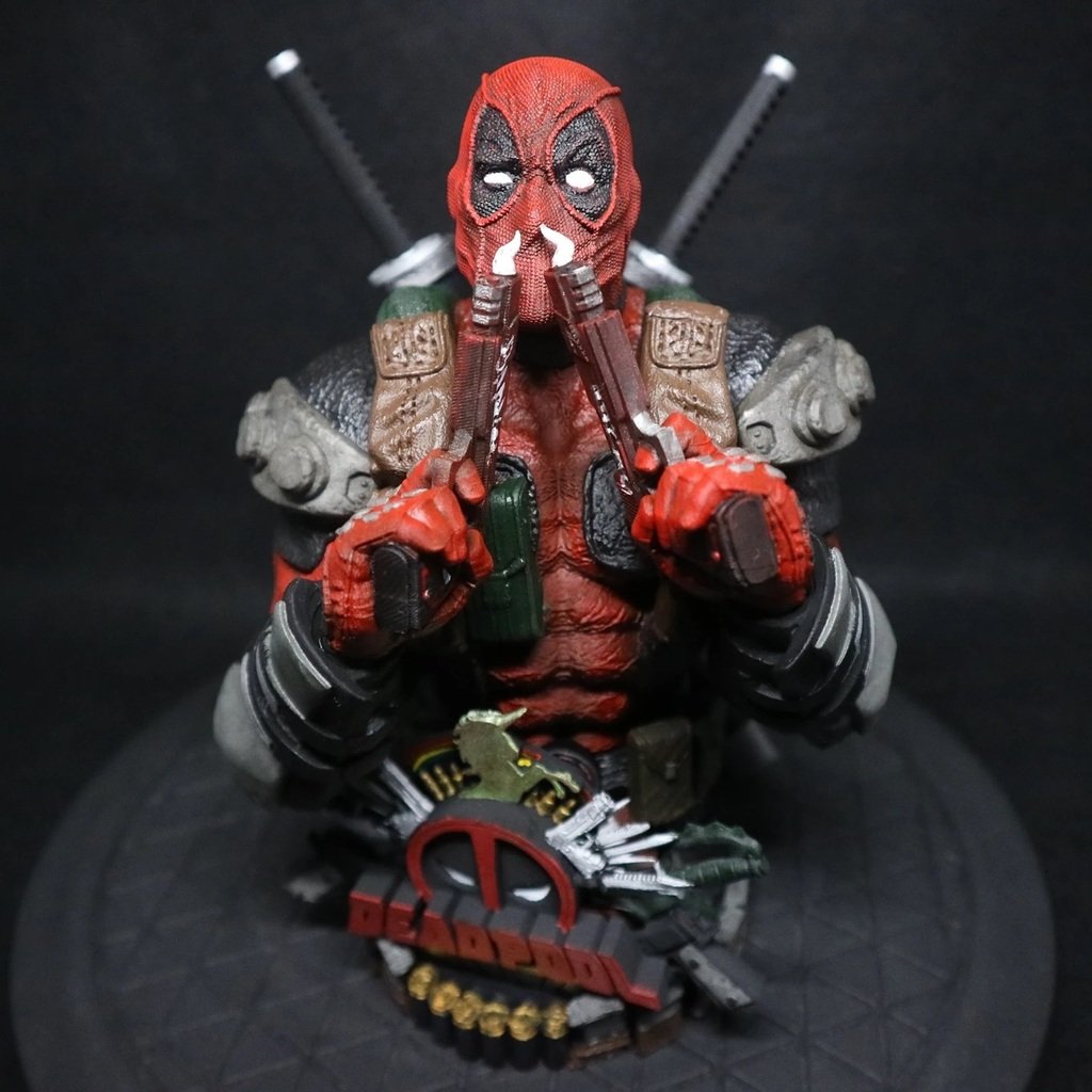 WICKED MARVEL DEADPOOL BUST: TESTED AND READY FOR 3D PRINTING