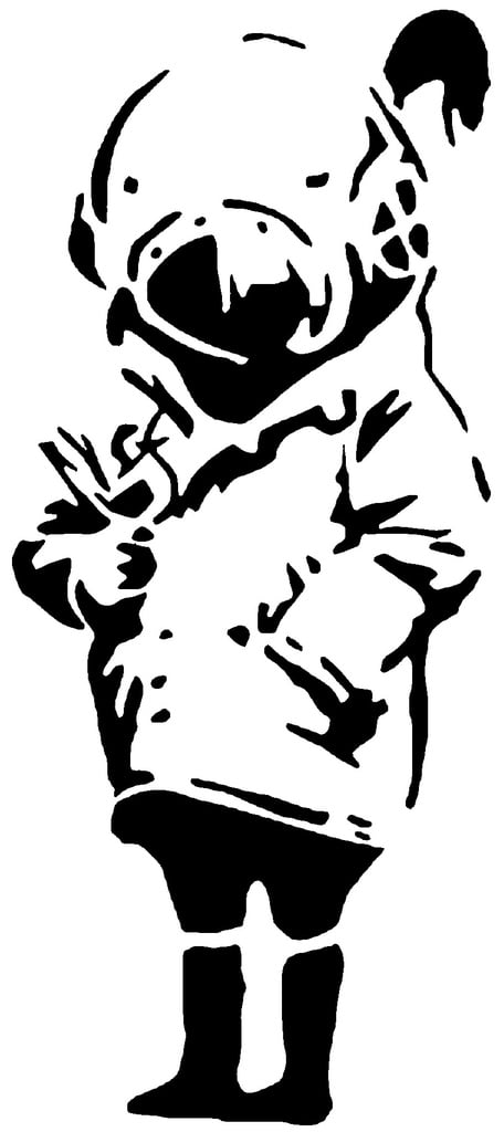 Banksy Tank Girl stencil