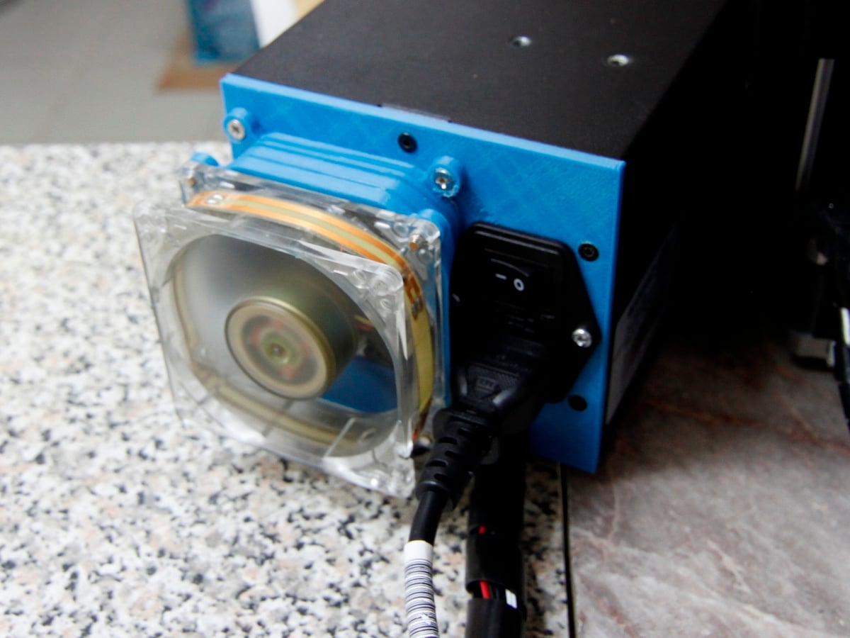 Wanhao Duplicator i3 backplate for control box for 80mm fan cooler adapter