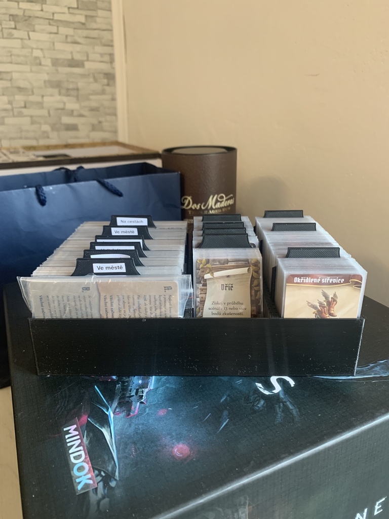 Gloomhaven Sleeved Cards Storage Organizer (fix for 48mm wide sleeves)