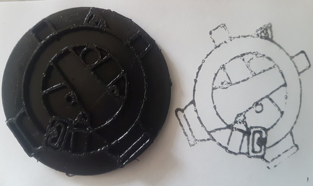 Crossed Cannon Cartouche Stamp